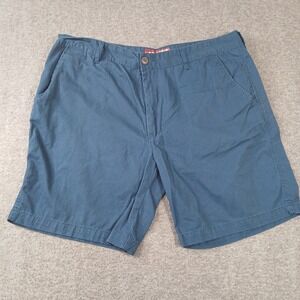 Arizona Jean Co Chino Shorts Mens 40 Blue Cotton Flat Front Casual Summer‎